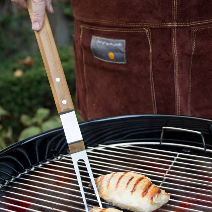 Fox Run Brands - Wholesale Outdoor Grill Tools - Outset Verde Grill Fork, Stainless Steel, 17.5"