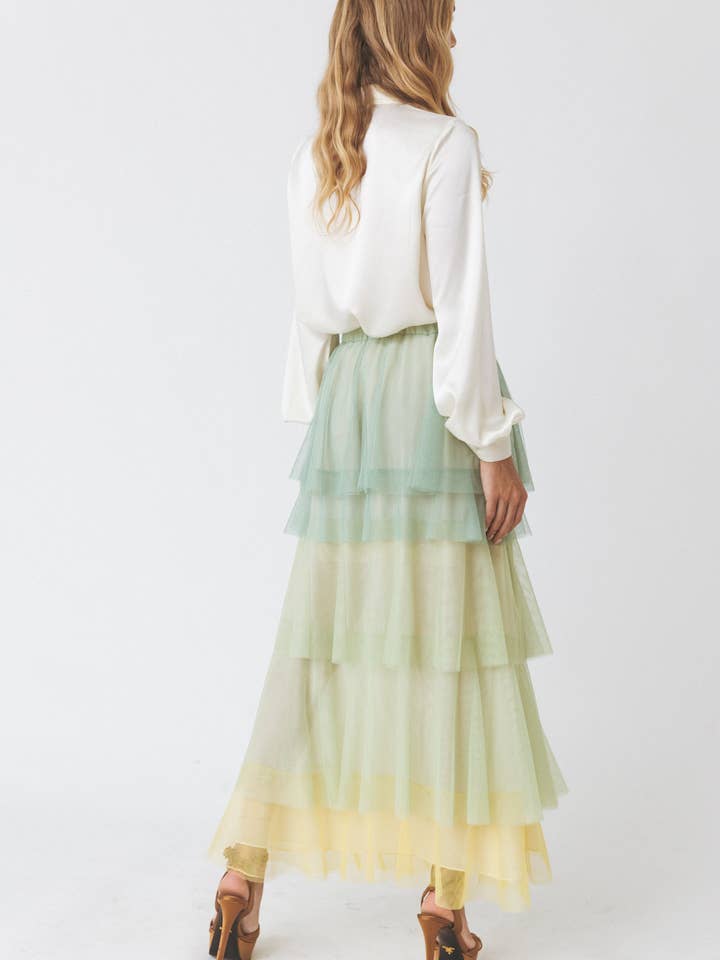 Jupe volantée en tulle Acqua pour la vente par ANT WOMAN COLLECTION