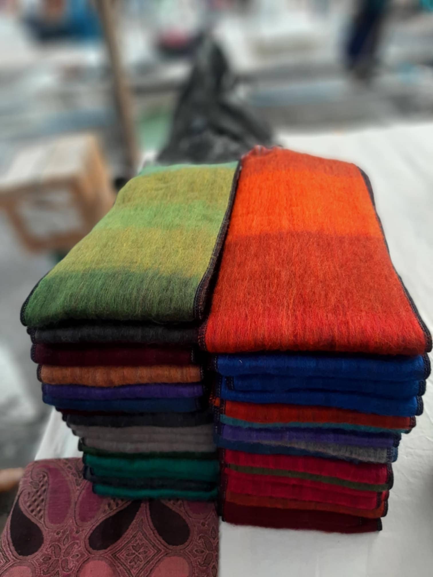 Treasure of ANDES - Wholesale Scarf - Unisex - Artisanal Handwoven Alpaca blend SCARVES, Multicolor Ecuador7