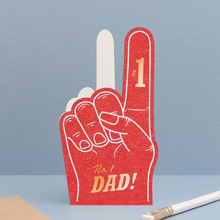 Another Loop - Wholesale Father's Day Card - Foam Finger Birthday Card For No.1 Dad | Father’s Day Card
