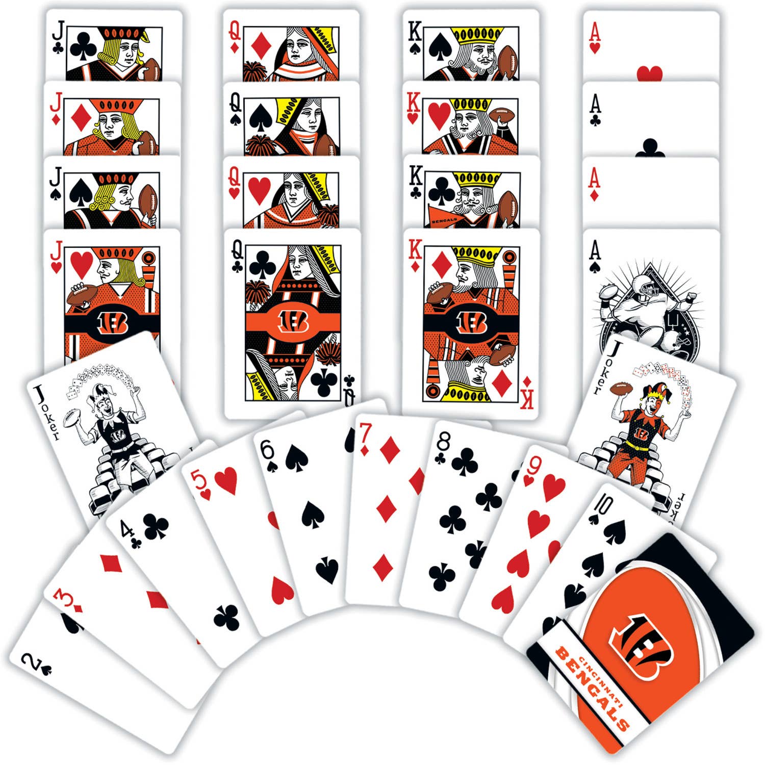 Masterpieces Puzzles - Wholesale Playing Cards - Cincinnati Bengals Playing Cards1