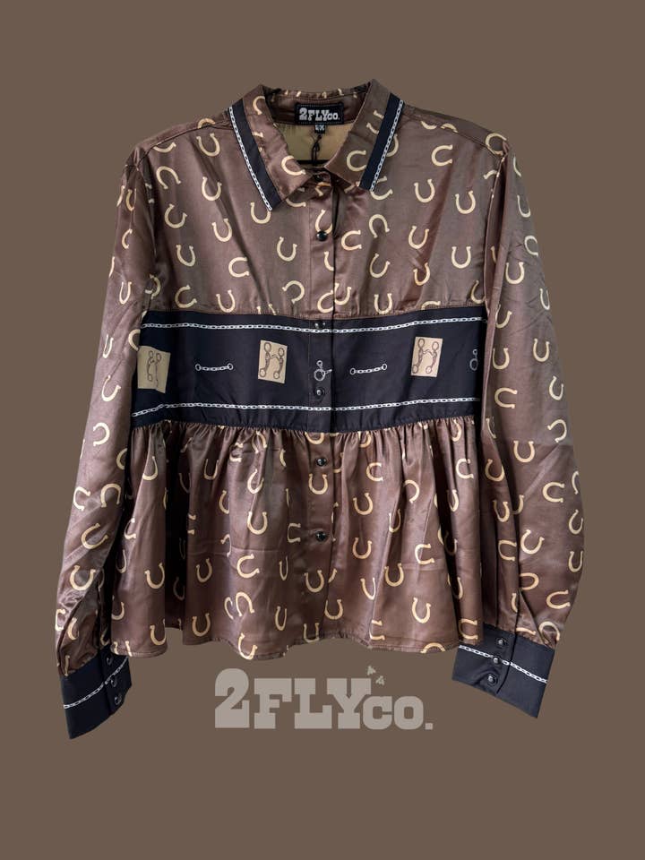 2 Fly Co - Wholesale Button Down Shirt - Women's - A BIT LUCKY TOP2