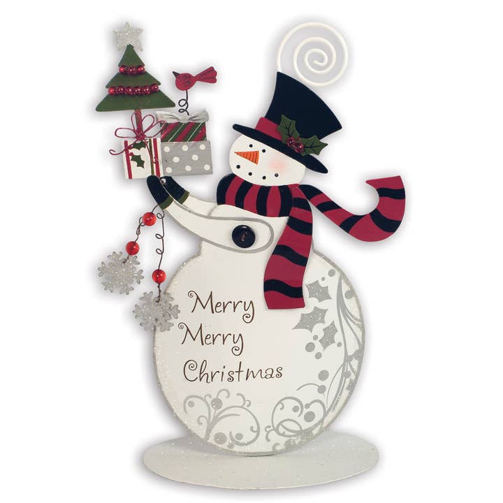 Schneemann-Kartenhalter - 13696 für den Großhandel von Sunset Vista Designs