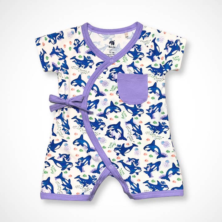 Orca Kimono Shorty | Organic Pima Cotton for wholesale by Kolorful