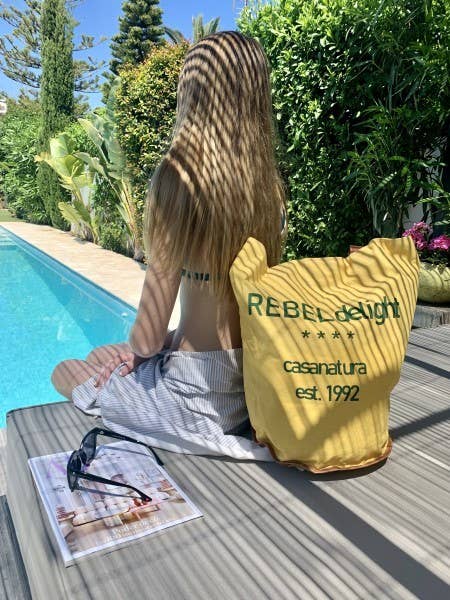 Round Canvas Beach Bag 4 Seasons - PIPER PEQ33 for wholesale by Casa Natura Design SL