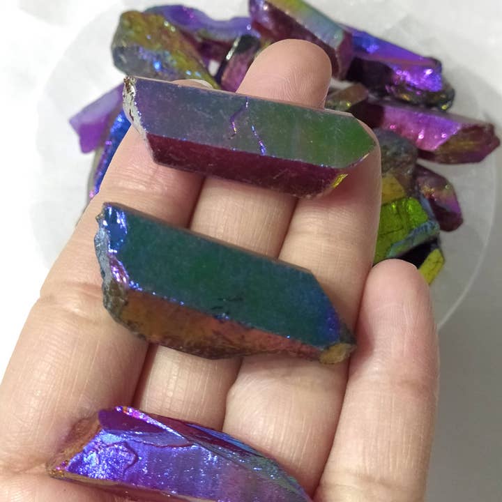 Soothing Crystals - Wholesale Spiritual Stone/Crystal - Angel Aura Quartz Point | Pink Aura Point | Raw Crystals5