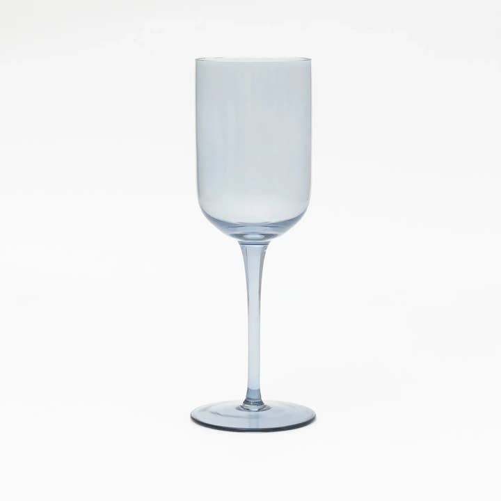 WHITE WINE GLASS - SMOKY BLUE SET for wholesale by House of Revelry