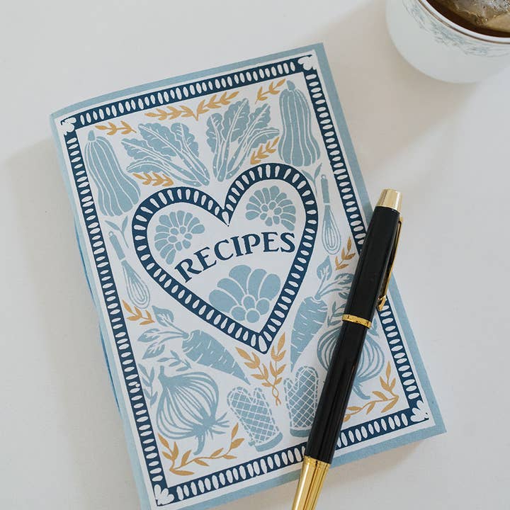 Matr Boomie Fair Trade - Wholesale Journal/diary - Khaana Recipe Journal Light Blue 5x7 - recycled paper2