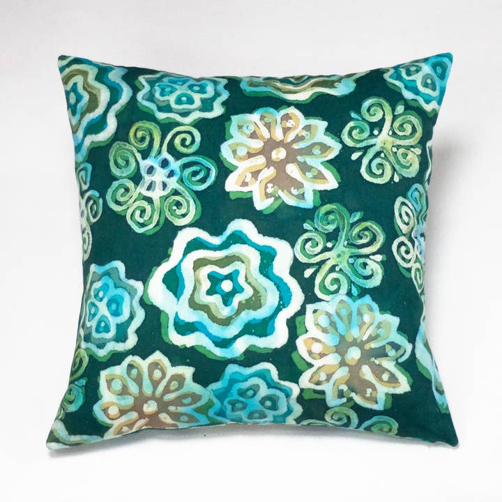 Hand Painted Pillow Covers Green Goddess for wholesale by WinterSun + NuevoSol