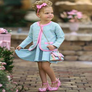 Kids Spring Clothes  Girls Eyelet Lace Top & Lined Denim Shorts Set – Mia  Belle Girls