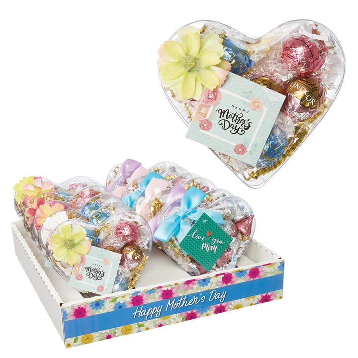 Kelli's - Wholesale Food Gift Basket - Mother's Day Heart with Chocolates