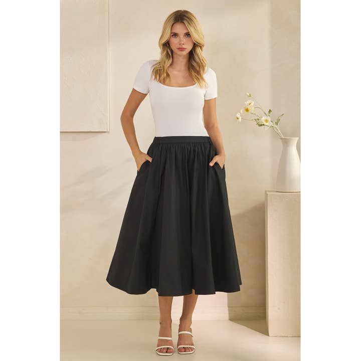 Veveret - Wholesale Skirt - Women's - Midi Pull on Skirt1