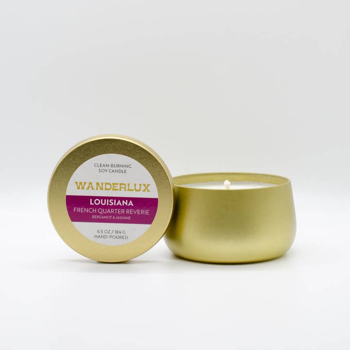 Wanderlux Louisiana French Quarter Reverie 185 gram Soja Kaars voor wholesale door Wanderlux Candles