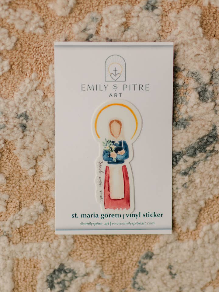 Adhesivo Santa María Goretti para venta al por mayor de Emily S Pitre Art