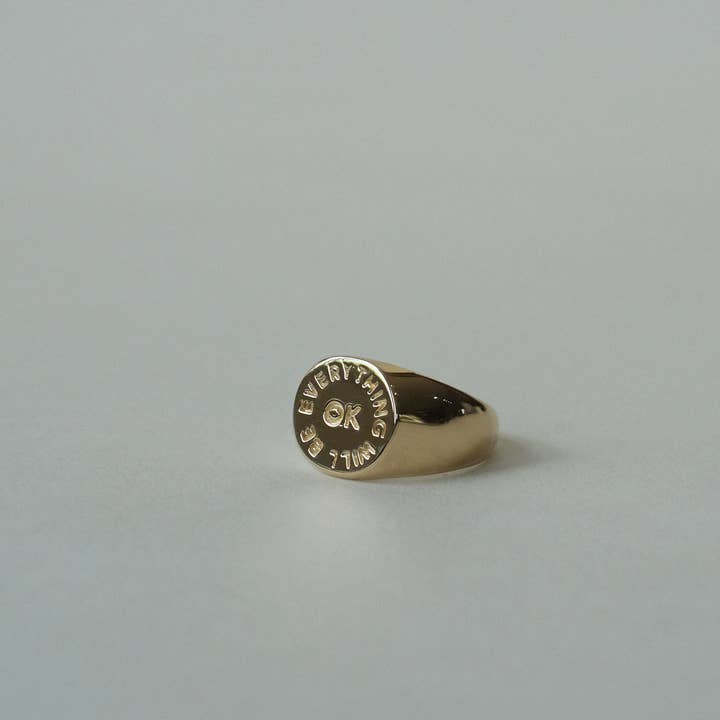 I Like It Here Club - Wholesale Signet ring - Everything Will Be OK Signet Ring4