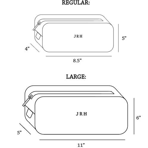 Personalized Leather Toiletry Bag - Dopp Kit for wholesale by Iron and Grain Leather Co.