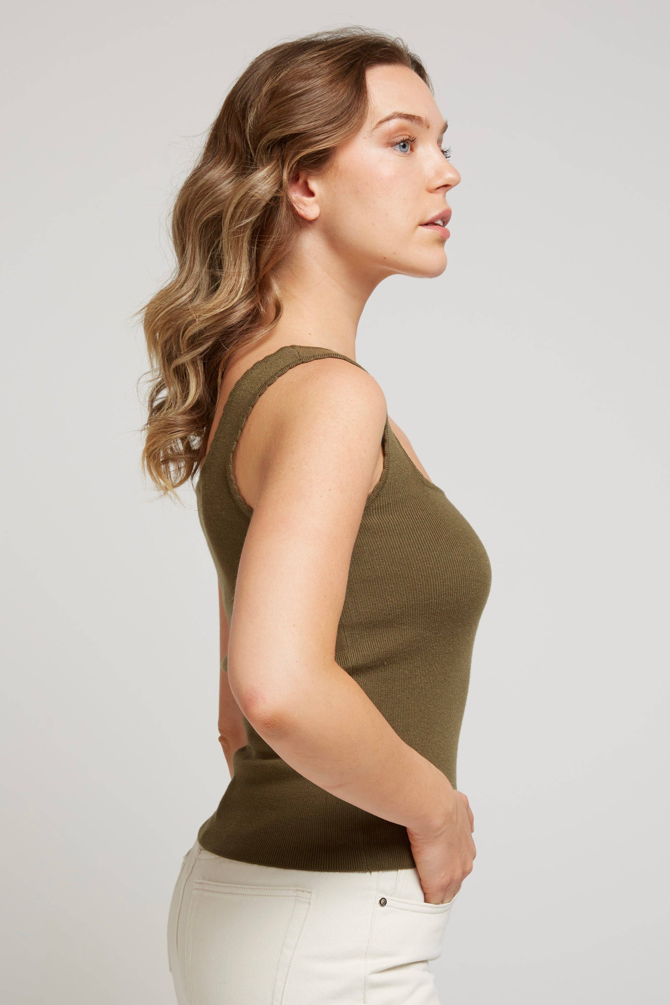 Andy & Lucy – wholesale Tank top – Women′s – DARIO - Ribbed Tank Top in Soft Knit1
