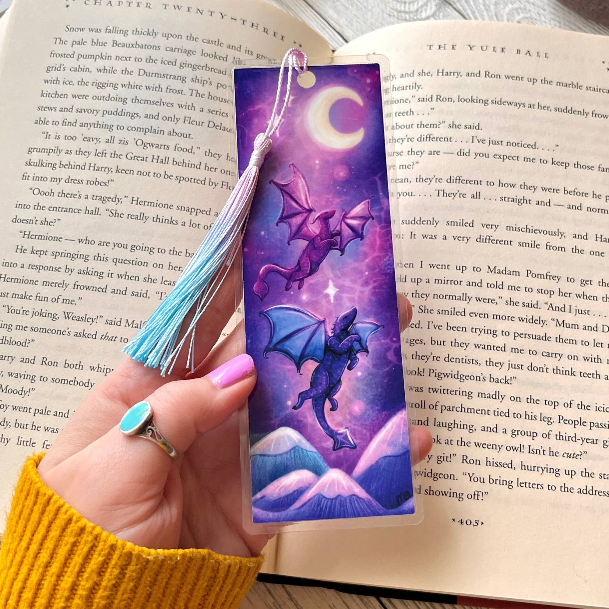 The Swimming Owl - Wholesale Bookmark - Dragon Mates Bookmark | Laminated + Optional Tassel 1