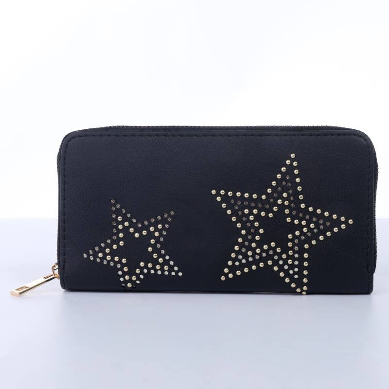 VIA FIORE – wholesale Wallet – Women's – STUDDED STARS WALLET1
