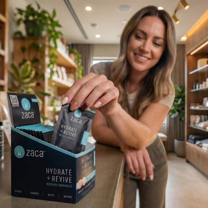 Zaca – Großhandel Pulverförmige Gesundheitsgetränke – Hydrate + Erholung schnell – Berry Kaubares Nahrungsergänzungsmittel2