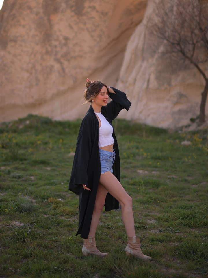 Moa - Wholesale Strandvestje/Strandjurk/Strandtuniek - Dames - Evil Eye strandkimono van 100% Turks katoen3