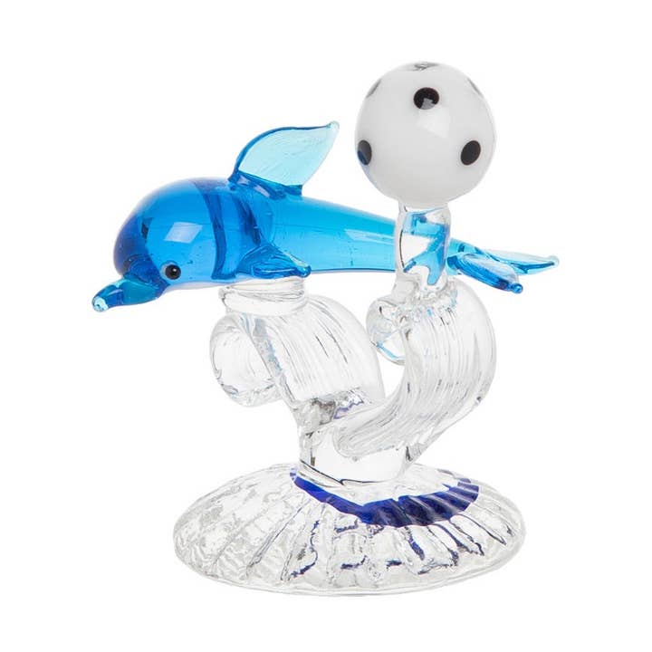 SALE Mini Dolphin Art Glass Decorative Figurine for wholesale by Beachcombers