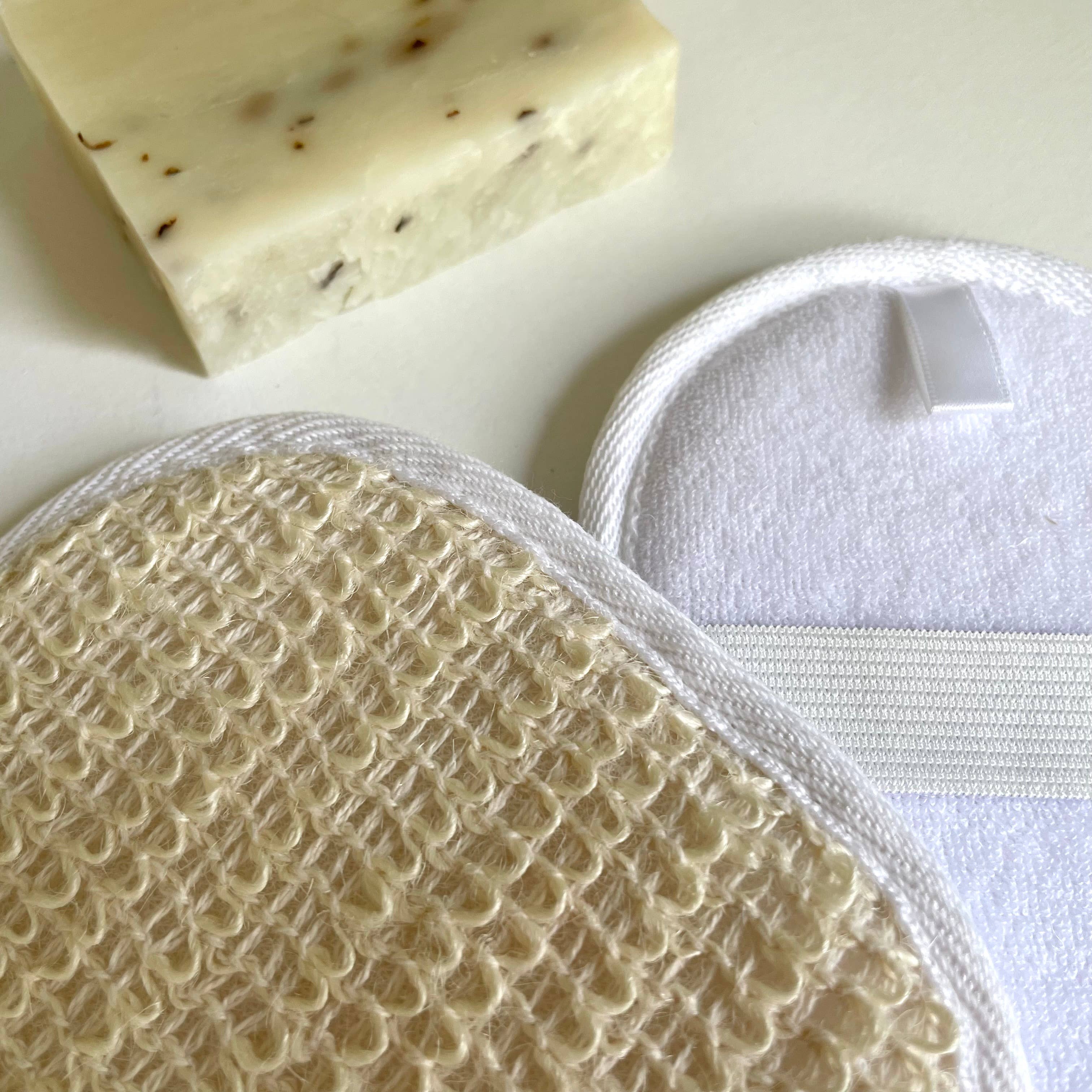 fort & field - Wholesale Bath Pouf/Sponge - Ramie and terry cloth oval loofah bath sponge3