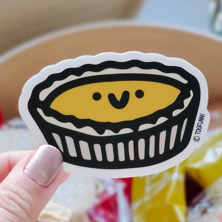 EGG TART - Sticker vinyle pour la vente par Toofunni