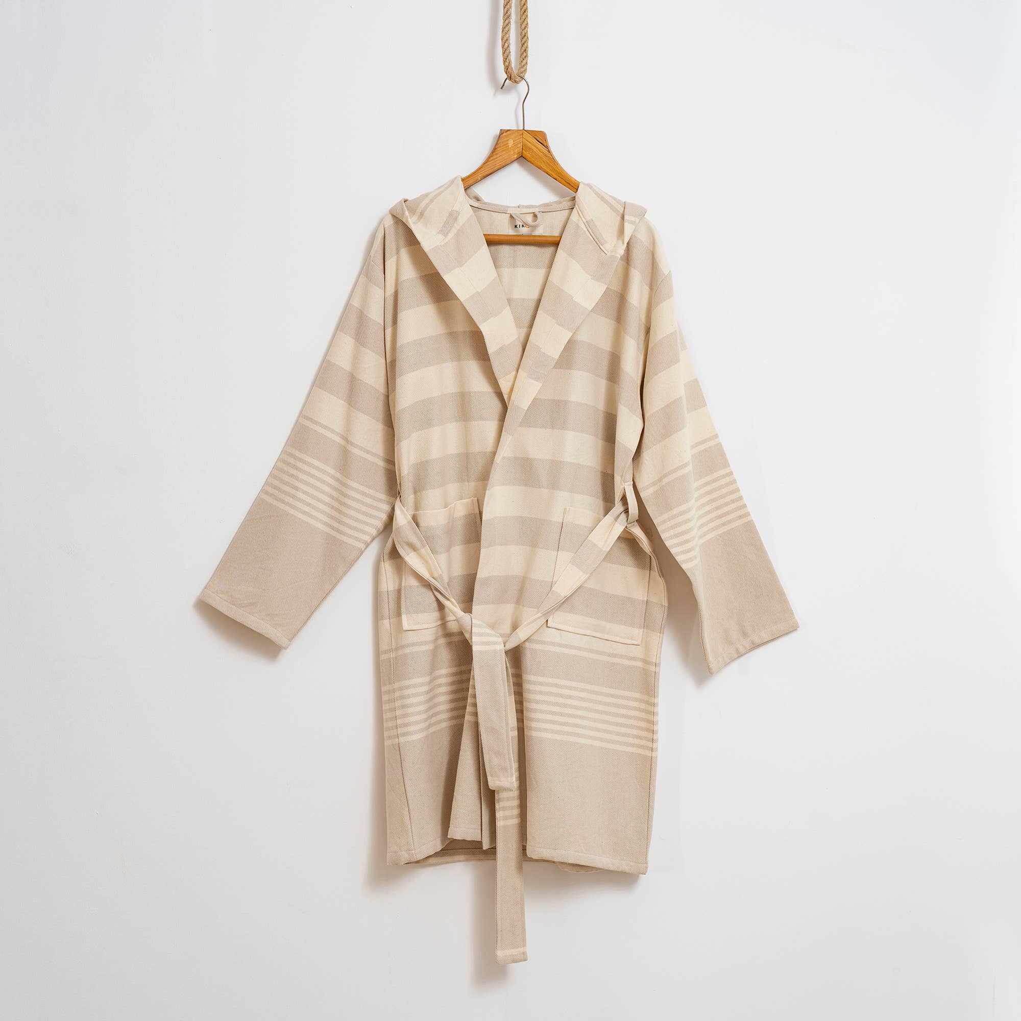Kikoya - Wholesale Robe - Unisex - Bathrobe Turkish Cotton LightWeight Summer Hood Kimono Robe 4