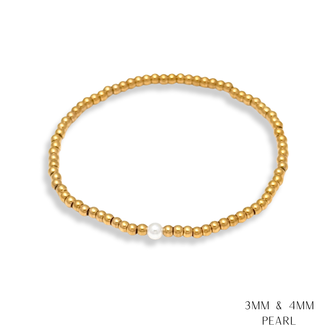 Savvy Bling - Vente Bracelet de perles - Bracelets en perles de perles et d'or étanches6