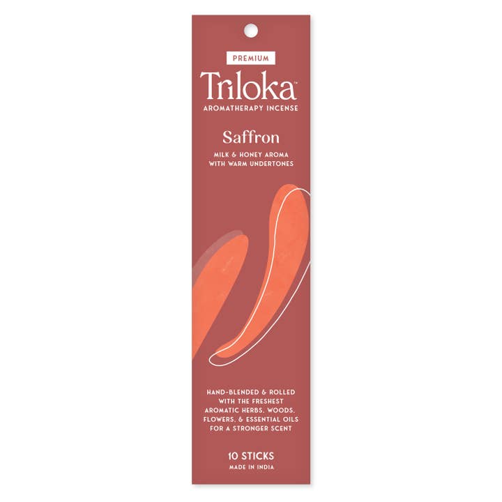Triloka Saffron Premium Incense for wholesale by Triloka