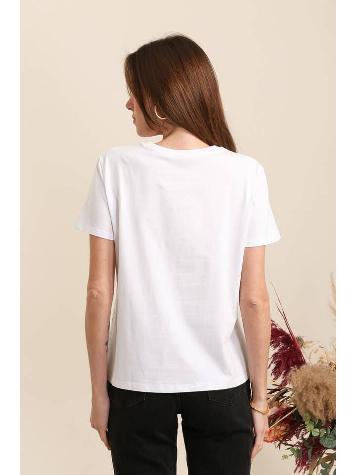 Attrait Paris - Wholesale Screen Printed T-Shirt - Women's - Summer Time cotton T-shirt3