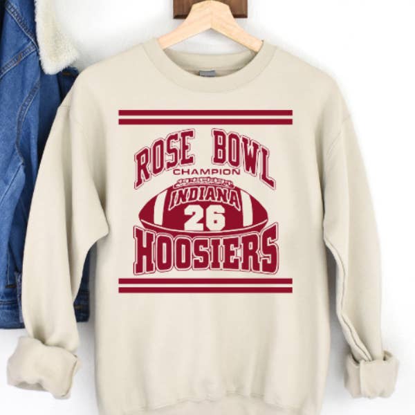 Indiana Rose Bowl Champion Sweatshirt Hoosier Victory for wholesale by BB Subs and Screens