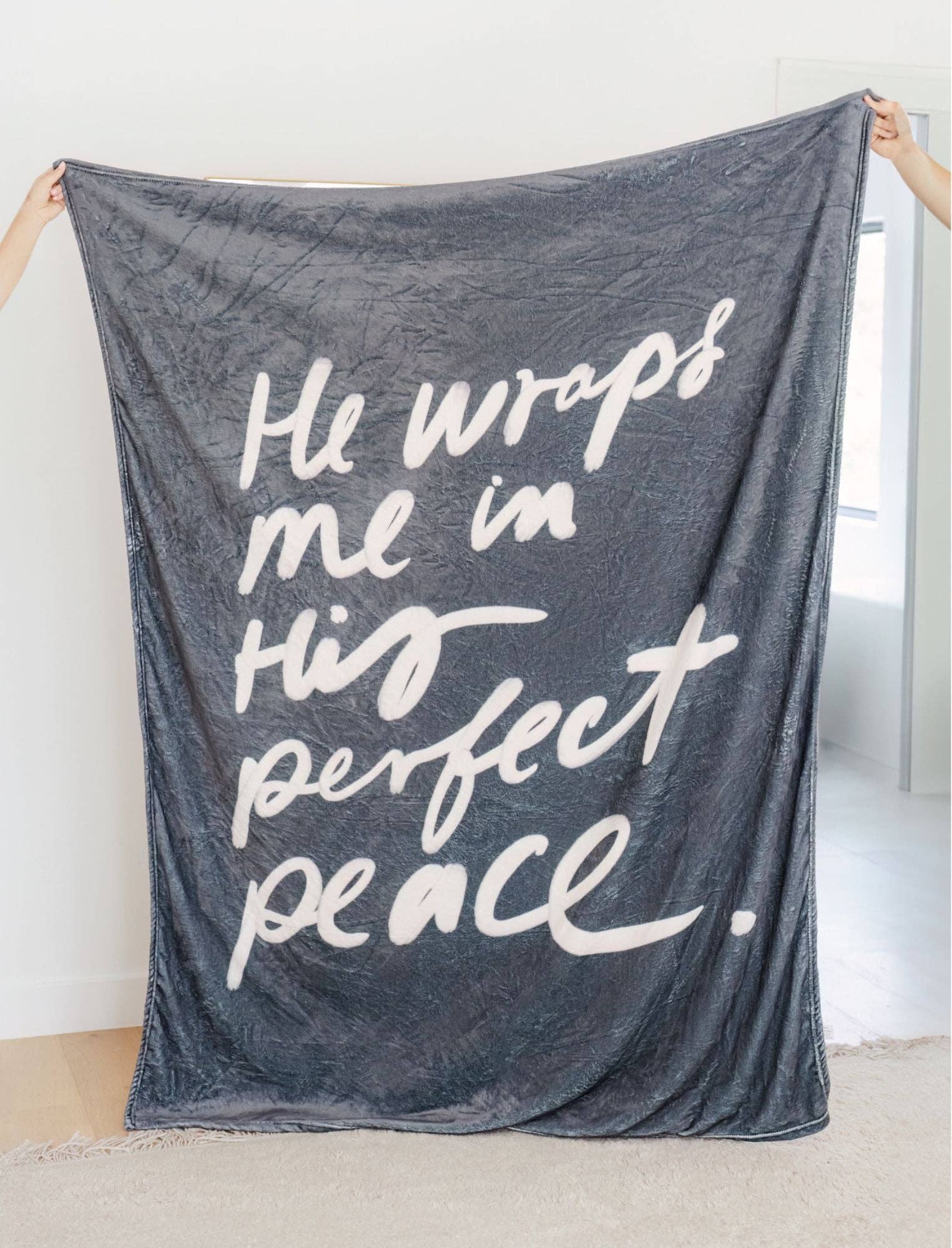 Jenessa Wait – wholesale Throw blanket – Blanket: He wraps me in His perfect peace2