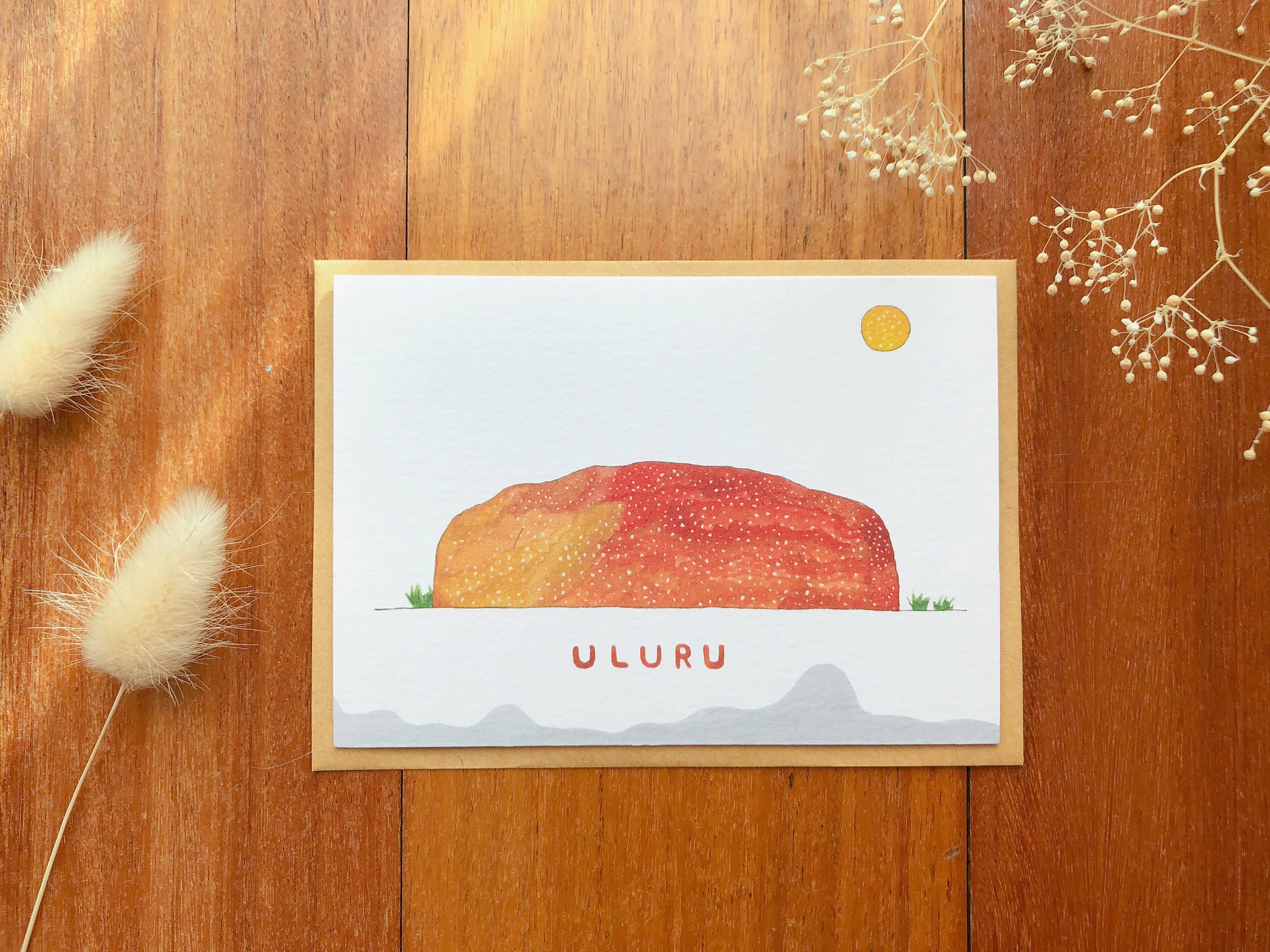 ENJOY ILLUSTRATION ART - Wholesale Everyday greeting card - Uluru Greeting Card
