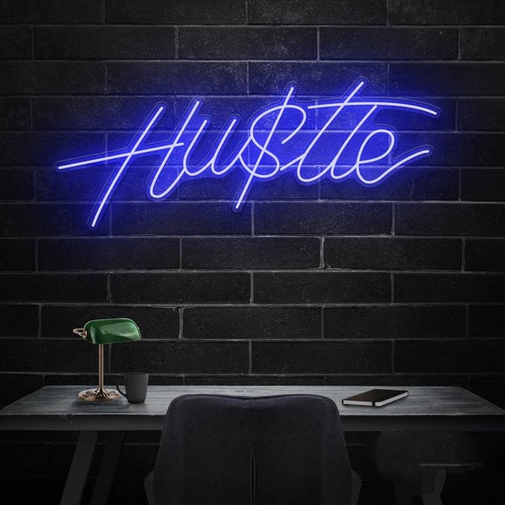 Cartel de neón Hustle para venta al por mayor de BeNeonUnicorn