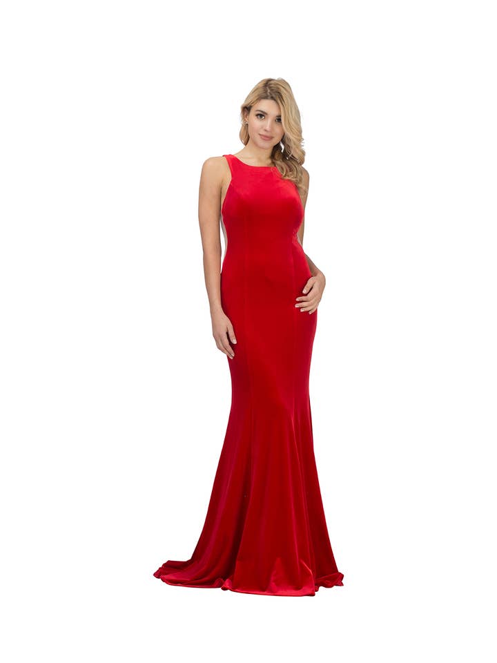 Chicas - Wholesale Gown - Women's - Velvet Mermaid Long Dress C70521