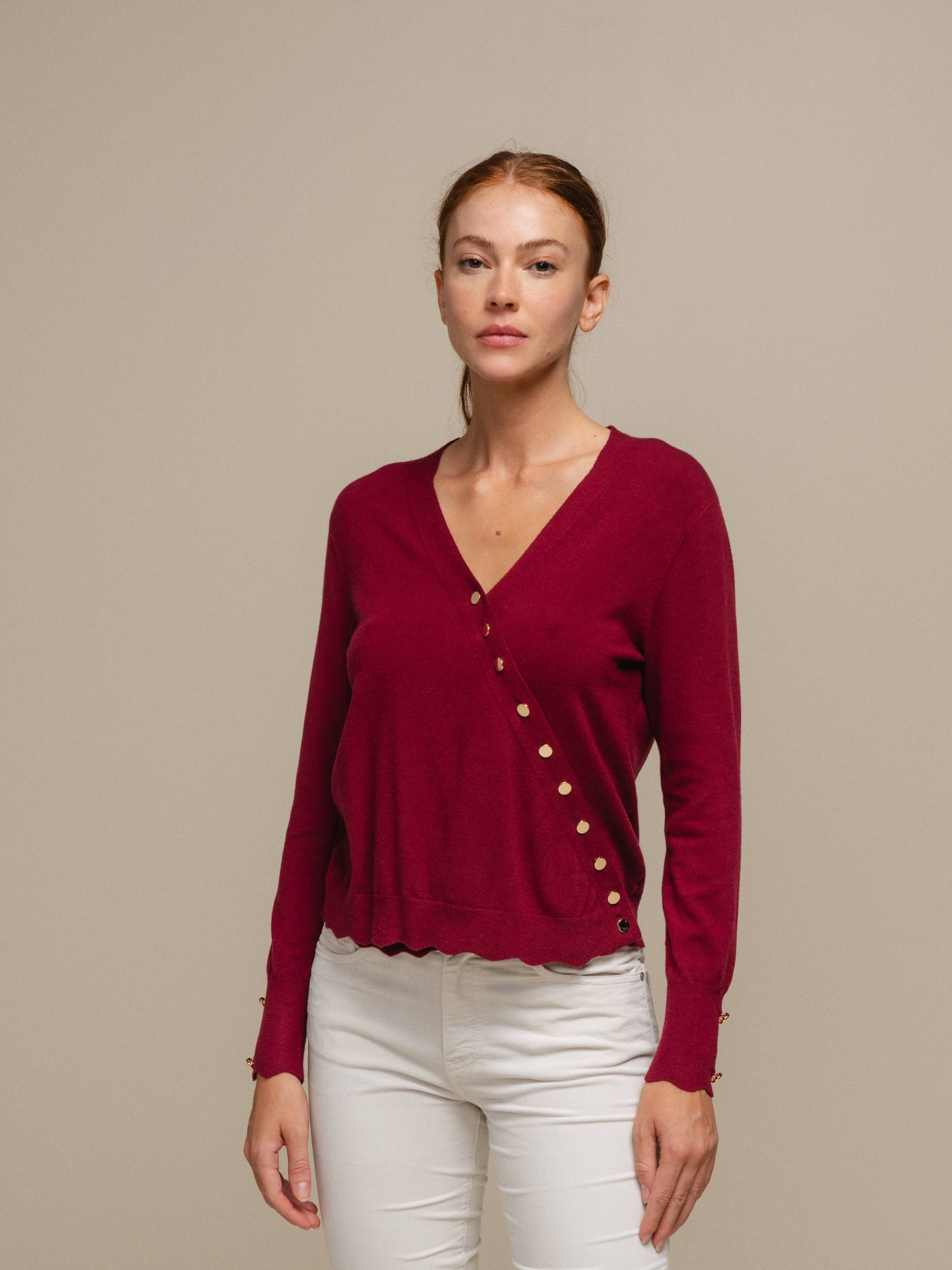 SMF - Wholesale Knit Sweater - Women's - 249186 - CACHE COEUR 50%VI 28%NY 22%PE1