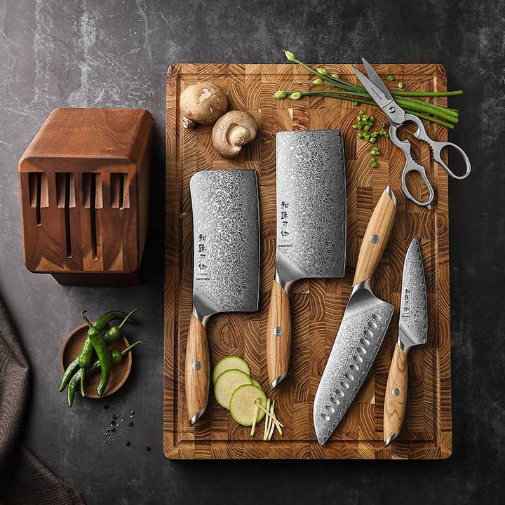 X01 ensemble de 6 couteaux avec support à couteaux pour la vente par Xinzuo