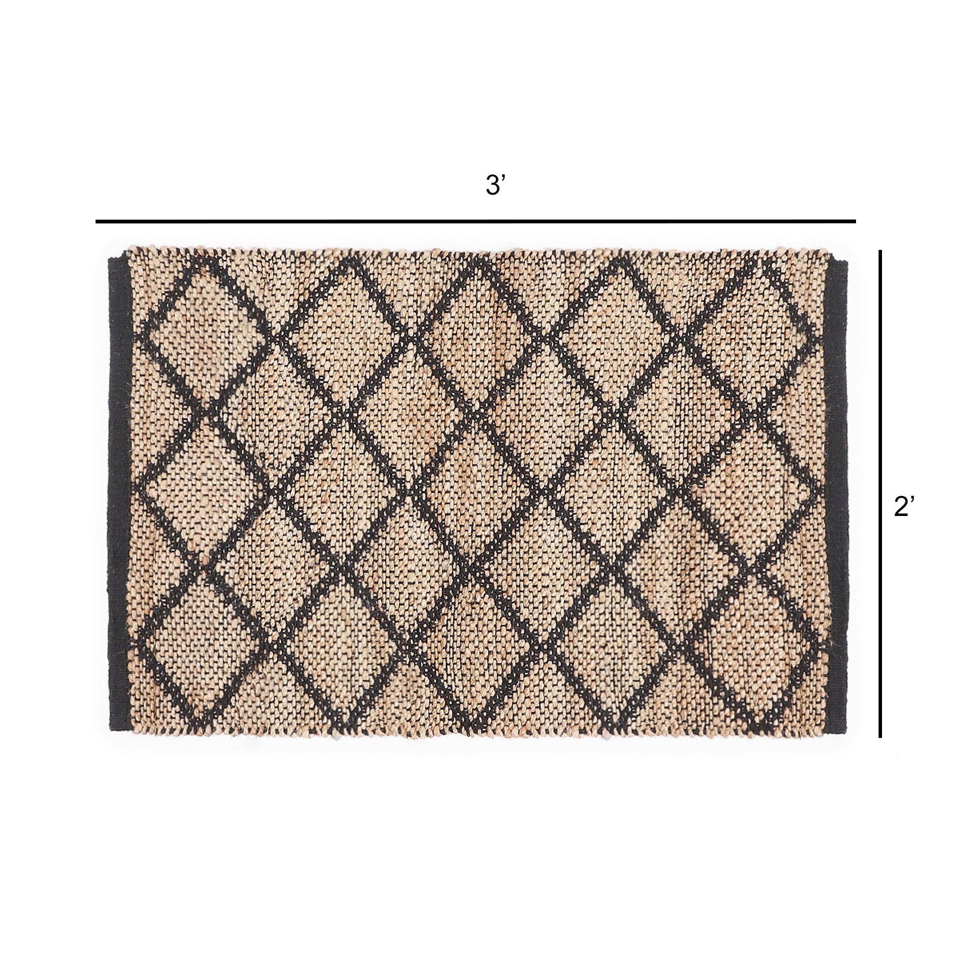 REDEARTH - Wholesale Area Rug - · REDEARTH · Jute Cotton Area Rug - 2'x3' Rectangular Rug, Sustainable Handwoven, Non-Shedding, Soft & Durable – Reversible, Neutral Tones for Home Décor in Living Room, Dining Room, Bedroom2