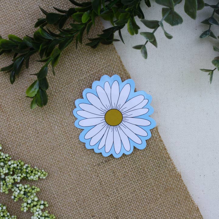 Daisy Sticker, 3 x 3 inches for wholesale by H&L Craft Co