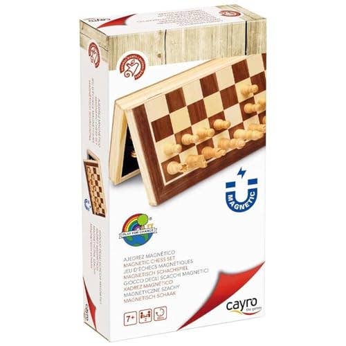 Chess - Magnetic Chips And Board - Natural Wood for wholesale by Cayro