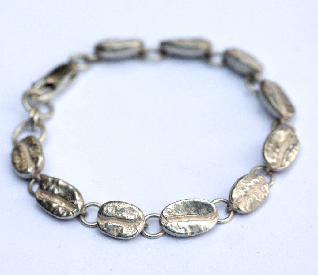 silver Coffee bean bracelet for wholesale on Faire2