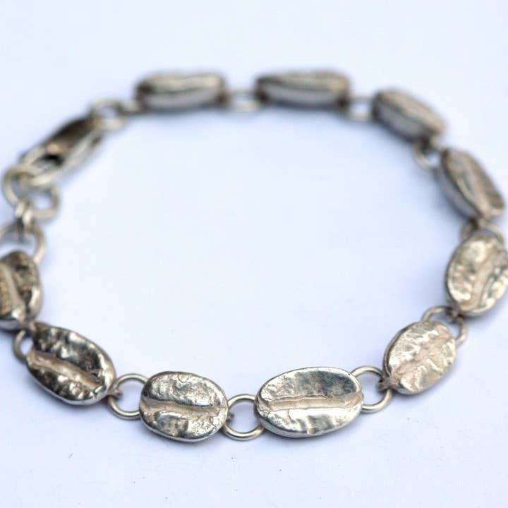 silver Coffee bean bracelet for wholesale on Faire2