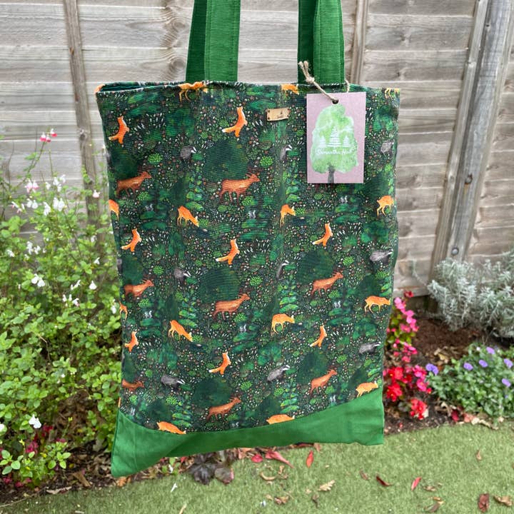 Samantha Hall Designs - Wholesale Tote Bag - Women's - Summer Forest Animal Tote Bag5