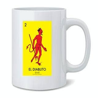 Gotham Gifts - Venta al por mayor Taza - Taza de café El Diablito Devil Loteria Card Mexican Bingo, 11 onzas2