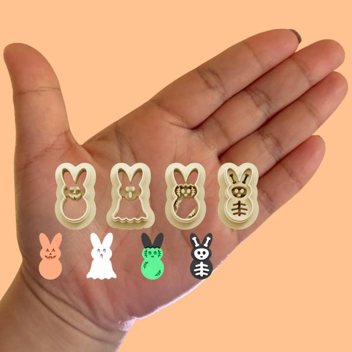 Creepy Bunny Clay Cutter Pack: Easter Day PLA Cutters for wholesale by Roussell Prints and Demand LLC
