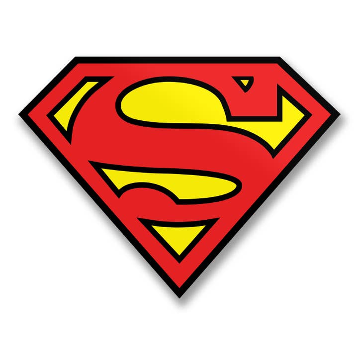 Adesivo Scudo 'S' di Superman da 8 cm per la vendita all'ingrosso da parte di Hybris Production AB