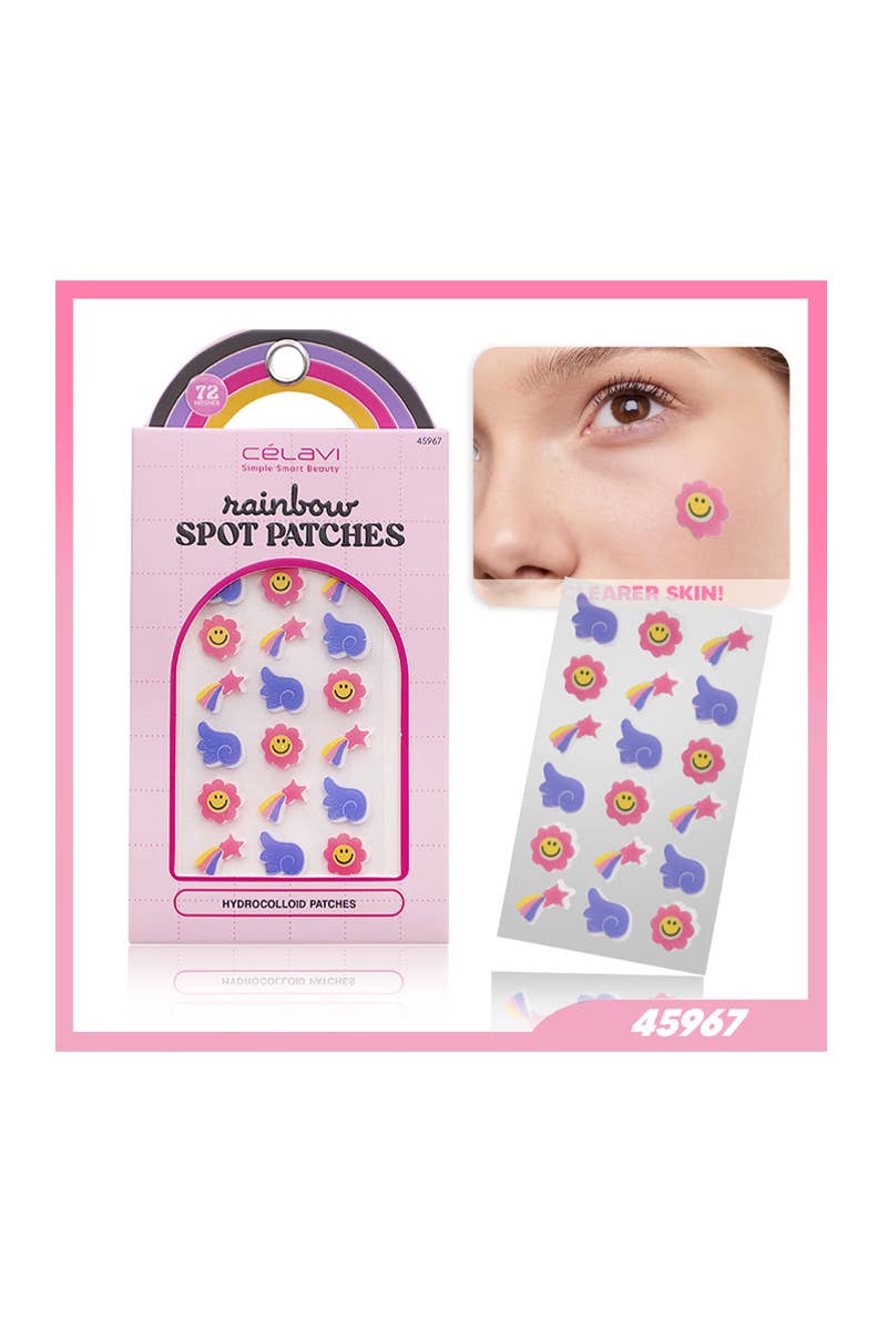 PINEAPPLE Beauty – Großhandel Akne-/Hydrokolloid-Pflaster – Celavi 45967 Bunte Hydrocolloid-Pickelpflaster – 12 Sets