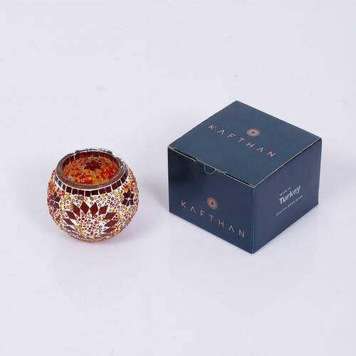 KAFTHAN - Wholesale Candle Holder - Large Mosaic Glass Candle Holders | Christmas Holiday Decor38